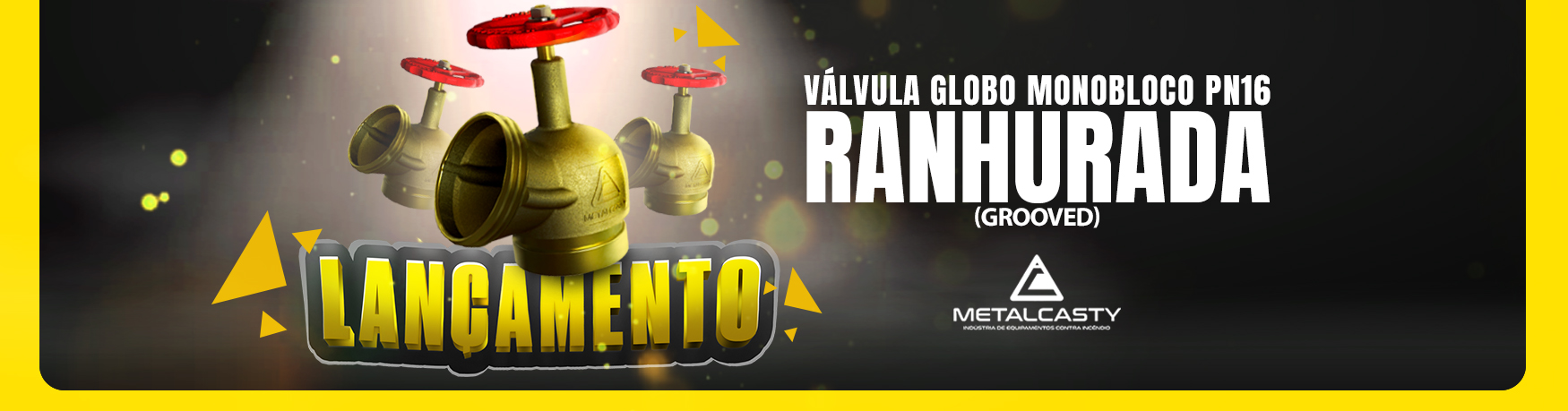 Válvula globo pn16 monobloco ranhurada